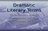 Dramatic Literary Terms Shakespeare’s Romeo and Juliet and A Midsummer Night’s Dream.