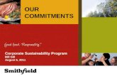 Corporate Sustainability Program Bill Gill August 5, 2011 OUR COMMITMENTS.