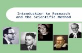 Introduction to Research and the Scientific Method.