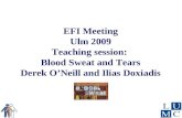 EFI Meeting Ulm 2009 Teaching session: Blood Sweat and Tears Derek O’Neill and Ilias Doxiadis.