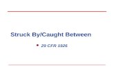 Struck By/Caught Between 29 CFR 1926 Objectives In this course, we will:  Recognize potential struck by/caught between scenarios  Identify and recognize.