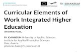 Www.fh-joanneum.at ENGINEERING Institute for Applied Production Sciences Curricular Elements of Work Integrated Higher Education Johannes Haas, FH JOANNEUM.