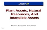 Chapter 10-1 Plant Assets, Natural Resources, And Intangible Assets Chapter 10 Financial Accounting, Sixth Edition.