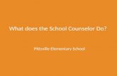 What does the School Counselor Do? Pittsville Elementary School.
