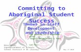 Committing to Aboriginal Student Success Themes in Staff Development and Leadership Mike McKay Superintendent of Schools School District # 36 (Surrey)