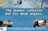 PUBLIC PROTECTION AND ETHICAL GEOSPATIAL DATA DISSEMINATION AN INITIATIVE OF GEOIDE (PROJECT IV-23) The Quebec cadastre and its dead angles. © Nathalie.