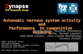 Autonomic nervous system activity and Performance in competitive swimming Synapse The Research Group Martin Garet, Nicolas Tournaire, Frédéric Roche, Renaud.