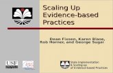 Scaling Up Evidence-based Practices Dean Fixsen, Karen Blase, Rob Horner, and George Sugai.