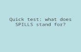 Quick test: what does SPILLS stand for?. Writing to Inform What do you think ‘being informed’ means? There are lots of different types of writing to inform.