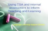 Using TSA and internal assessment to inform Teaching and Learning Language Learning Support Section.