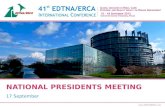 NATIONAL PRESIDENTS MEETING 17 September. Association activities & Progress report Anastasia Laskari EDTNA/ERCA Immediate Past President.