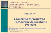1 Senn, Information Technology, 3 rd Edition © 2004 Pearson Prentice Hall James A. Senn’s Information Technology, 3 rd Edition Chapter 10 Launching Information.