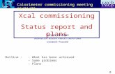 Xcal commissioning Status report and plans Olivier Deschamps Université Blaise Pascal/IN2P3/CNRS Clermont-Ferrand 0 Calorimeter commissioning meeting 16/01/08.