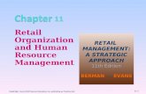 11-1 Retail Mgt. 11e (c) 2010 Pearson Education, Inc. publishing as Prentice Hall Retail Organization and Human Resource Management RETAIL MANAGEMENT: