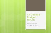 All College Budget Forum Mission College October 11, 2013.