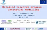 VISIONAIR WP-11 Presentation VISIONAIR GA, Twente 28.02.12 Detailed research program – Conceptual Modelling WP-11 Presentation VISIONAIR GA, Twente 28.02.12.