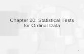 1 Chapter 20: Statistical Tests for Ordinal Data.