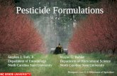 Pesticide Formulations Photograph from U. S. Department of Agriculture Stephen J. Toth, Jr.Wayne G. Buhler Department of EntomologyDepartment of Horticultural.