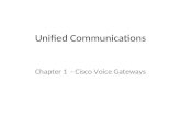 Unified Communications Chapter 1 - Cisco Voice Gateways.