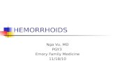 HEMORRHOIDS Nga Vu, MD PGY3 Emory Family Medicine 11/18/10.