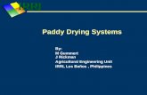 Paddy Drying Systems By: M Gummert J Rickman Agricultural Engineering Unit IRRI, Los Baños, Philippines.