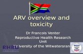 ARV overview and toxicity Dr Francois Venter Reproductive Health Research Unit University of the Witwatersrand.
