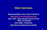 1 Web Services Based partially on Sun Java Tutorial at  Also, XML, Java and the Future of The Web, Jon Bosak. And WSDL.