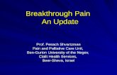Breakthrough Pain An Update Prof. Pesach Shvartzman Pain and Palliative Care Unit, Ben-Gurion University of the Negev, Clalit Health Services, Beer-Sheva,