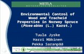 Environmental Control of Wood and Tracheid Properties in Norway Spruce (Picea abies (L.) Karst.) Tuula Jyske Harri Mäkinen Pekka Saranpää.