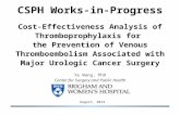 CSPH Works-in-Progress Cost-Effectiveness Analysis of Thromboprophylaxis for the Prevention of Venous Thromboembolism Associated with Major Urologic Cancer.