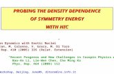 PROBING THE DENSITY DEPENDENCE OF SYMMETRY ENERGY WITH HIC KITPC Workshop, Beijing, June09, ditoro@lns.infn.it “Recent Progress and New Challenges in Isospin.