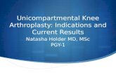 Unicompartmental Knee Arthroplasty: Indications and Current Results Natasha Holder MD, MSc PGY-1.