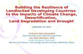 Building the Resilience of Landlocked Developing Countries to the Impacts of Climate Change, Desertification, Land Degradation and Drought September 18,