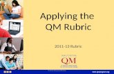 Applying the QM Rubric 2011-13 Rubric ©2014 MarylandOnline.