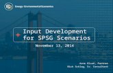 Input Development for SPSG Scenarios November 13, 2014 Arne Olson, Partner Nick Schlag, Sr. Consultant.