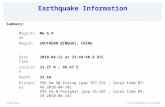 Earthquake Information Page created by W. G. HuangCredit EMSC Summary: MagnitudeMw 6.9 RegionSOUTHERN QINGHAI, CHINA Date time2010-04-13 at 23:49:40.8.