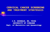 CERVICAL CANCER SCREENING AND TREATMENT STRATEGIES Z.M. CHIRENJE, MD, FRCOG UNIVERSITY OF ZIMBABWE Dept. of Obstetrics and Gynaecology.