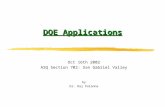 DOE Applications Oct 16th 2002 ASQ Section 702: San Gabriel Valley by Dr. Raj Palanna.