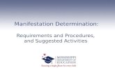 Manifestation Determination: Requirements and Procedures, and Suggested Activities.