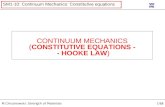 1 /16 M.Chrzanowski: Strength of Materials SM1-10: Continuum Mechanics: Constitutive equations CONTINUUM MECHANICS (CONSTITUTIVE EQUATIONS - - HOOKE LAW)