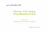 Using Portfolio123 - Simulation Setup