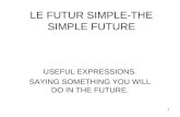 1 LE FUTUR SIMPLE-THE SIMPLE FUTURE USEFUL EXPRESSIONS. SAYING SOMETHING YOU WILL DO IN THE FUTURE.