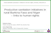 Productive sanitation initiatives in rural Burkina Faso and Niger – links to human rights Catherine Nana Trainer and gender expert, CREPA HQ, Burkina Faso.