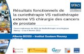 Cours nationaux de DES de Radiothérapie oncologique Nancy – 2 au 4 février 2012 Alberto BOSSI – Institut Gustave Roussy Villejuif Résultats fonctionnels.