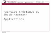 Imagine Optic Formation continue 02/03/04 Le Shack-Hartmann Présentation théorique - Applications Le Shack-HartmannLe front dondeLa reconstruction du front.