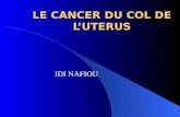LE CANCER DU COL DE LUTERUS IDI NAFIOU PLAN INTRODUCTION GENERALITES EPIDEMIOLOGIE ETHIOPATHOGENIE TRAITEMENT PREVENTION CONCLUSIO.