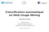 Classification automatique en Web Usage Mining Alzennyr Da Silva CAPES Brésil Université Paris Dauphine Projet AxIS, INRIA Rocquencourt Alzennyr.Da_Silva@inria.fr.