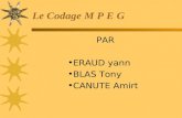 PAR ERAUD yann BLAS Tony CANUTE Amirt Le Codage M P E G.