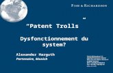 Alexander Harguth Partenaire, Munich Patent Trolls Dysfonctionnement du system? Fish & Richardson P.C. Highlight Business Towers Mies-van-der-Rohe- Strasse.