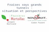Fraises sous grands tunnels : situation et perspectives Jacques Bertrand Simon Parent.
